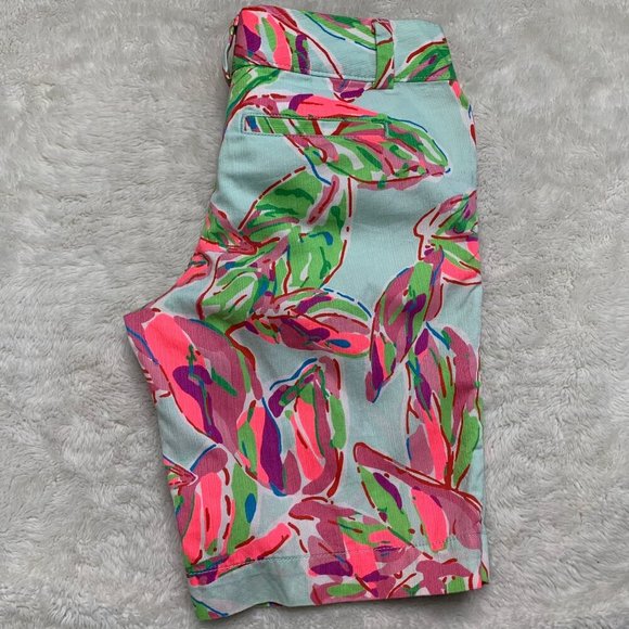 Lilly Pulitzer Women's The Chipper Bermuda Shorts in The Vias Print Size 00 - Picture 3 of 13